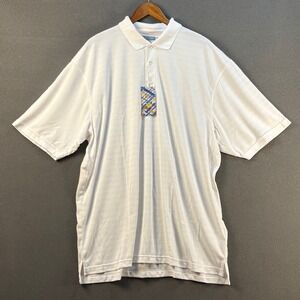 E.V. Run Golf Mens 2XL White‎ EVR-DRI PLUS Moisture Wicking Polo Shirt